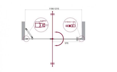 ETNA-B-12-60/20-C-Cr Душевая дверь, артикул ETNA-B-12-60/20-C-Cr