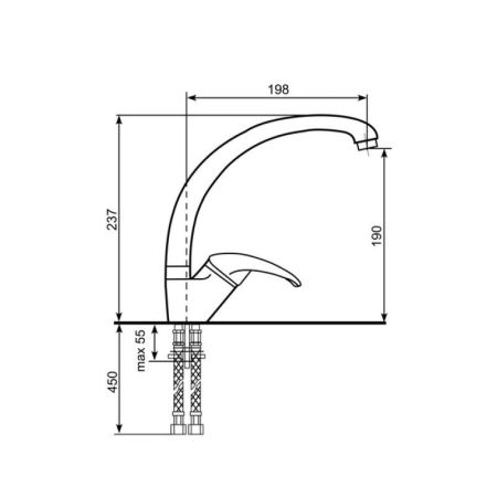 Смеситель для кухни Ulgran U-007-307, терракот