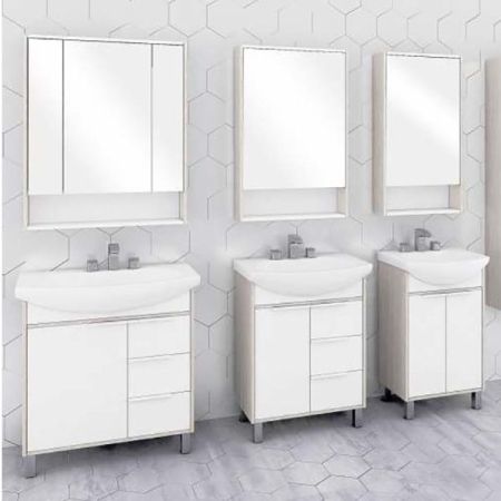 Тумба под раковину АКВАТОН РИКО 76 1A215401RIB90 (напольная, белый/ясень), шт, артикул 1A215401RIB90