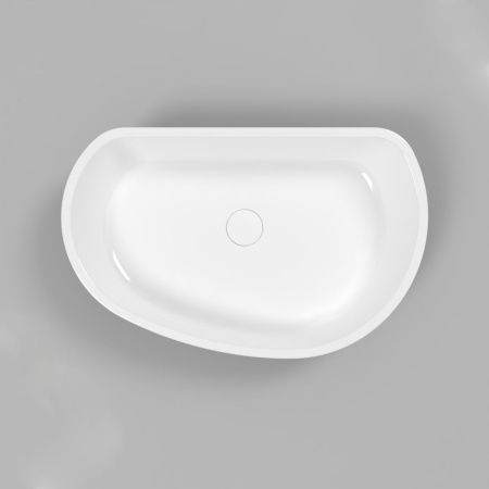 Умывальник WHITECROSS Ametrine 60x37 (черный/белый глянец) иск. камень Умывальник WHITECROSS Ametrine 60x37 (черный/белый глянец) иск. камень