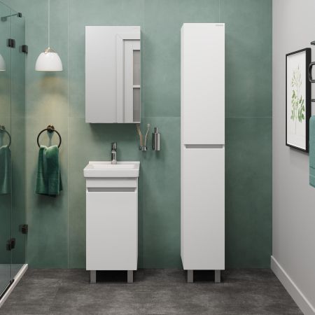 Тумба Onika Милтон Квадро 40 напольная, белая (ум.Визит 40), артикул 104009