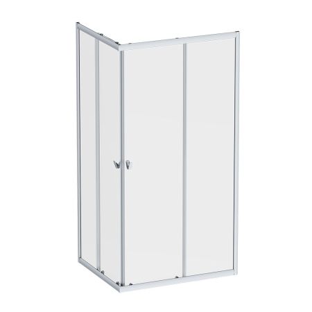 W87G-403-10080-MT Sunny душ огражд прямоугольн, раздвижн двери 100x80 серебро,стекло прозрачн, артикул W87G-403-10080-MT