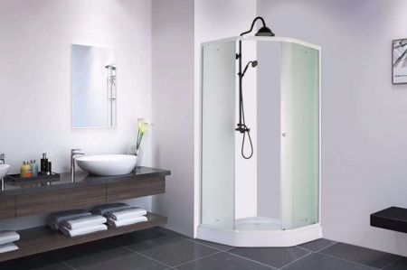 Душевой уголок Parly ZEP91F 90х195 профиль Белый стекло матовое