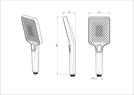 Лейка для душа WONZON & WOGHAND, Хром (WW-88SC08-CR)