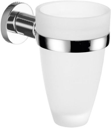 Gedy Demetra, настенный стеклянный стакан, цвет хром, артикул 5110(13)