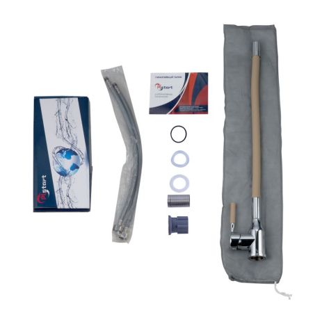 Смеситель для кухни Plstart PG54022B22, хром/бежевый