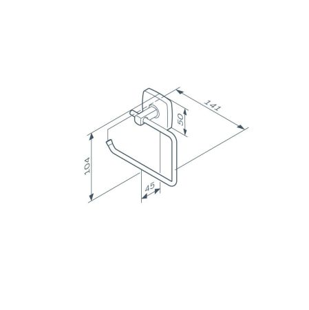 A9034122 Gem, Держатель для туалетной бумаги, черный
