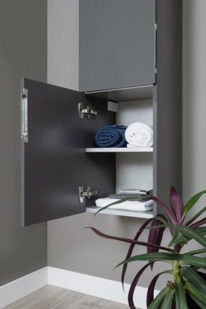 Шкаф-пенал Aquanet Алвита 35 L серый антрацит, артикул 00249618