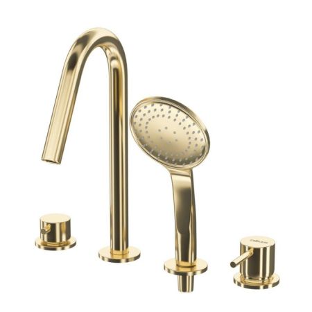 Смеситель на борт ванны LEAF-BVDM4-L, артикул LEAF-BVDM4-L-ST