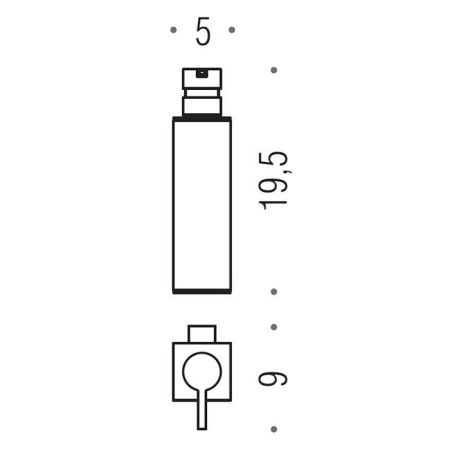 Colombo MiniQ Дозатор мыла подвесной, цвет: чёрный матовый, артикул B9343.NM