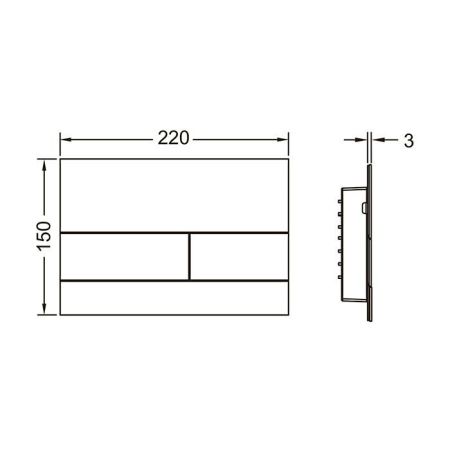 TECEsquare II. Панель смыва, металл, PVD Brushed Gold Optic (с покрытием против отпечатков пальцев), артикул 9240847
