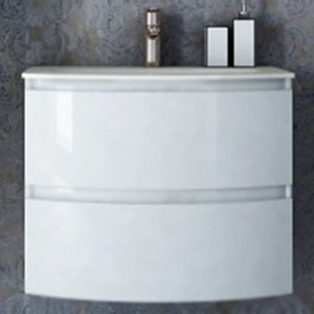 Тумба под раковину Cezares Vague 69 44220 подвесная Bianco lucido, артикул 44220