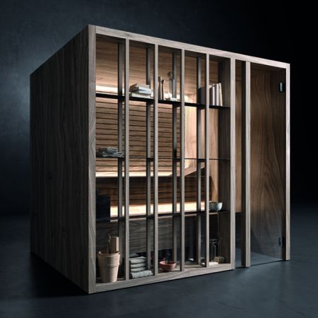 Effegibi Yoku S Shelf Био-Сауна 174x170h214см, DX, цвет: осина термообработанная, артикул BI 70 10 0015