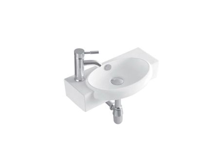 Раковина подвесная угловая AQUATEK AQ5329-00 510*275*130 мм , смеситель слева