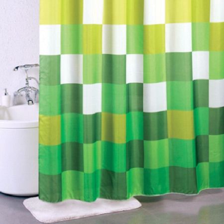 Штора для ванны Milardo Brick Game 200x180 Зеленая, артикул 930P180M11