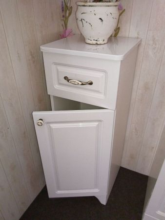 Тумба напольная Бриклаер АННА правая 34 см, белый