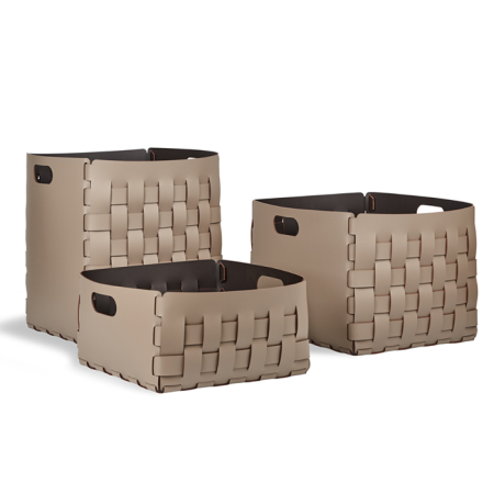 ADJ Корзинка Dubai, 35x35xH20 см., цвет: капучино/шоколад, артикул 2045.04/06