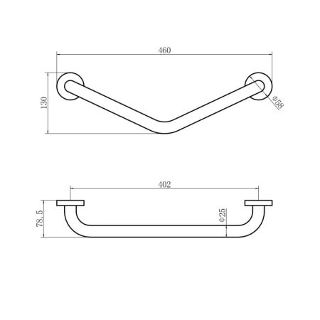 Поручень FASHUN A1717, хром