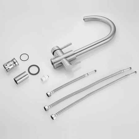 Смеситель для кухни с подключением фильтра Shevanik S168B, сатин