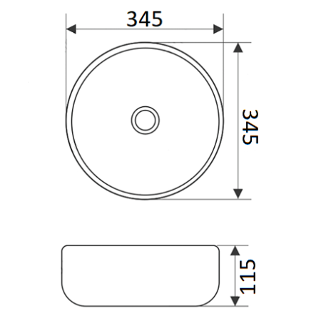 Умывальник CeramaLux 7078DMB, артикул 