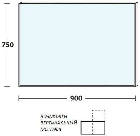 Зеркало De Aqua Сильвер 9075 серебро (без фацета), артикул SIL 405 090 S