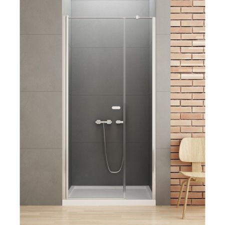 Дверь в нишу NEW TRENDY NEW SOLEO PLUS 100x195 D-0139A/D-0094B (хром)