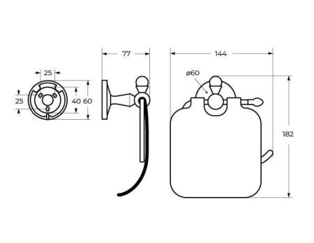 Держатель туалетной бумаги подвесной ART&MAX ANTIC CRYSTAL AM-E-2683SJ, артикул AM-E-2683SJ-Br