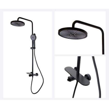 Душевая система Bronze de Luxe ICON 80112CB, черный, артикул 80112CB