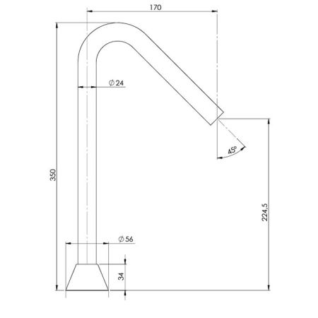 Nicolazzi Star  Излив для смесителя , цвет хром, артикул 4803/2TCCRA1