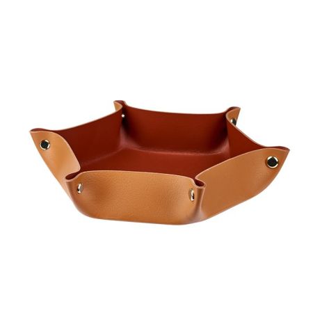 ADJ Мелочница, 15x18xH5 см., цвет: коньяк/бордо, артикул 0112.09/30