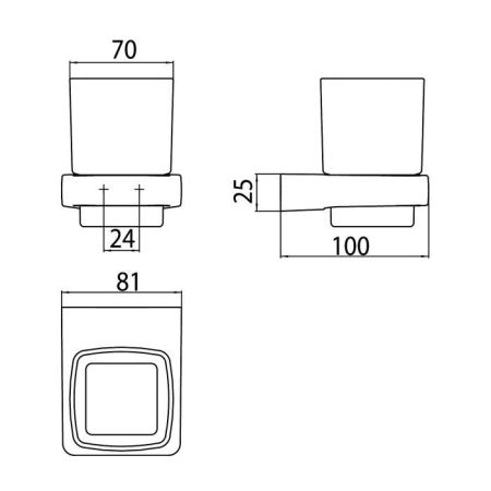 Emco Trend, Стакан подвесной, цвет хром