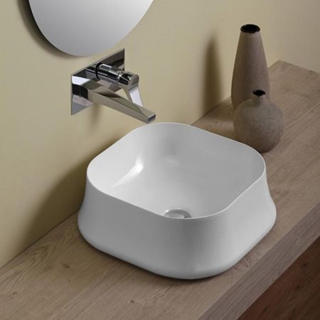 SIMAS Sharp раковина  накладная,  42х42см, без отв. под смеситель, артикул SH06bi*0