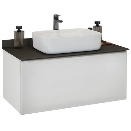 Тумба с раковиной Comforty Милан 90 4137131 подвесная Белая