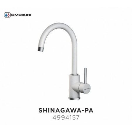 Смеситель для кухни, OMOIKIRI, Shinagawa, тип открывания воды-однорычажный, тип регулирования воды-керамический картридж, монтаж-на раковину/столешницу, отверстия для монтажа-1, высота, мм-327, вынос излива, мм-182, тип излива-поворотный, тип подводки-гиб