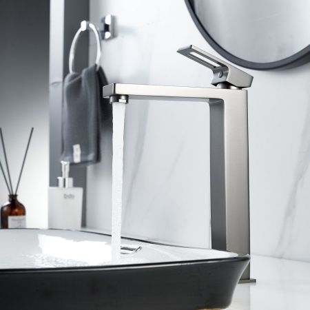 Смеситель для раковины высокий  Raffine F1196T, оружейная сталь, артикул F1196T