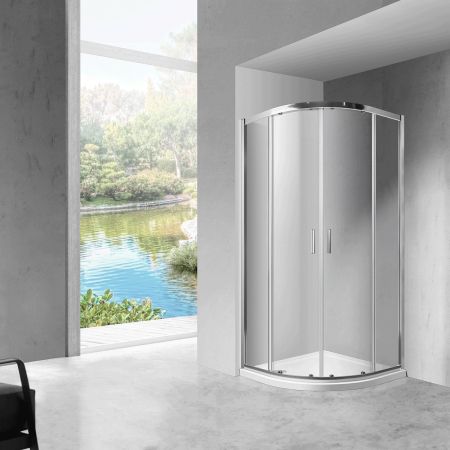 Душевой уголок Scala VSQ-2SC100CL, 1000*1000, хром, стекло прозрачное, артикул VSQ-2SC100CL