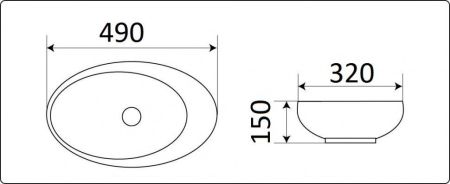 Умывальник CeramaLux 78455-1, артикул 