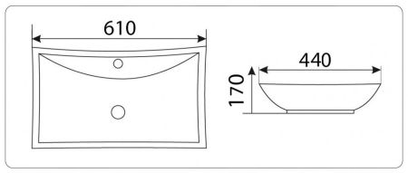 Умывальник CeramaLux 9111, артикул 