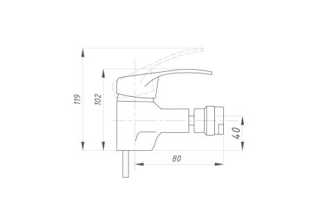 Смеситель для биде ПРОФСАН КОМПЛЕКТАЦИЯ тип См-БдОЦБА (PSM-104-7), артикул PSM-104-7