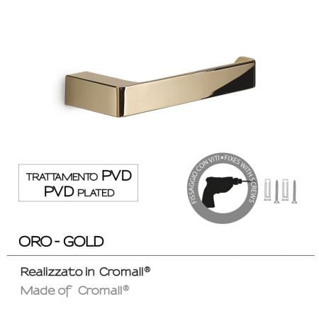 Gedy Pirenei, бумагодержатель, цвет золото (PVD), артикул PI24(87)