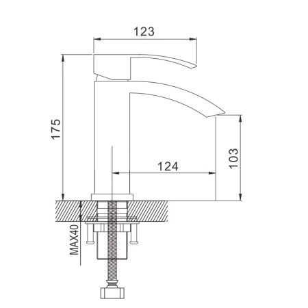 Смеситель для раковины Rose R15F R1501F, белый/хром, артикул R1501F