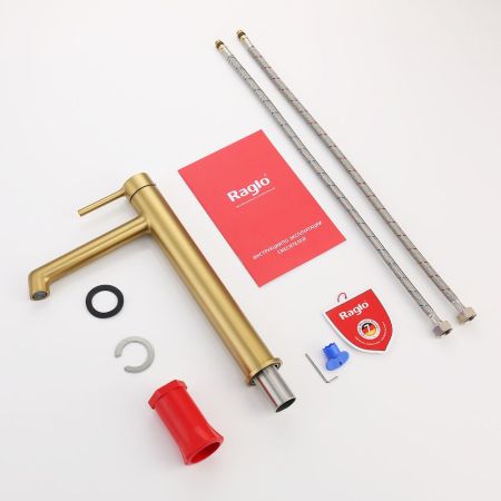 Смеситель для раковины Raglo R20.15.03, золотой сатин, артикул R20.15.03