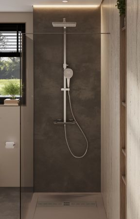 Душевой поддон Allen Brau Infinity 90x90 8.21001-PGM платина, артикул 8.21001-PGM