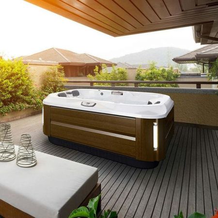 JACUZZI J315 Минибассейн 1930х1680х810 мм., отдельностоящий, без стерео-системы, панели Modern Hardwood, цвет Platinum, артикул ZA12ZD0EW4T