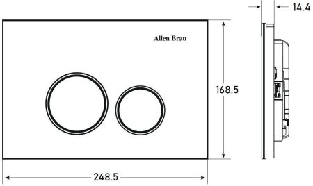 Клавиша смыва Allen Brau Priority 9.20005.31 черный матовый, артикул 9.20005.31