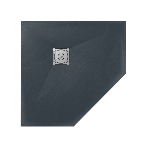 Душевой поддон трапеция RGW ST/T-G Графит (1000x1000)