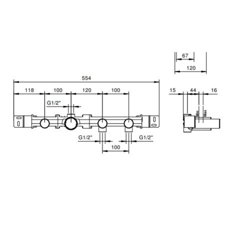 Внутрення часть, Fantini, Icona Deco, назначение-для ванны/душа, стандарт подвода воды-1/2"