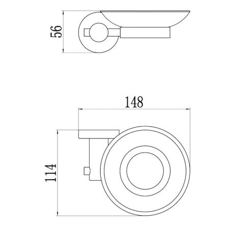 Мыльница Savol S-005659Q, графит, артикул S-005659Q