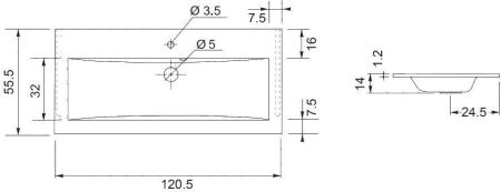 Раковина для тумбы Aquanet Мадонна 120 marmite pernilla