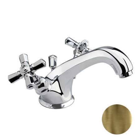 Nicolazzi Teide Four Смеситель для раковины на 1 отверстие, с донным клапаном, цвет: бронза, артикул 1932BZ45